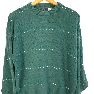 Vintage Arrow Company Sweater Men's Large Pullover Green USA Distressed